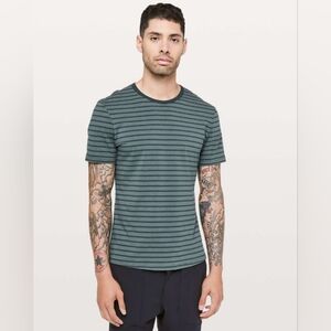 LULULEMON 5 Year Basic Tee *Updated Fit Yachtie Stripe Sea Steel Gravity